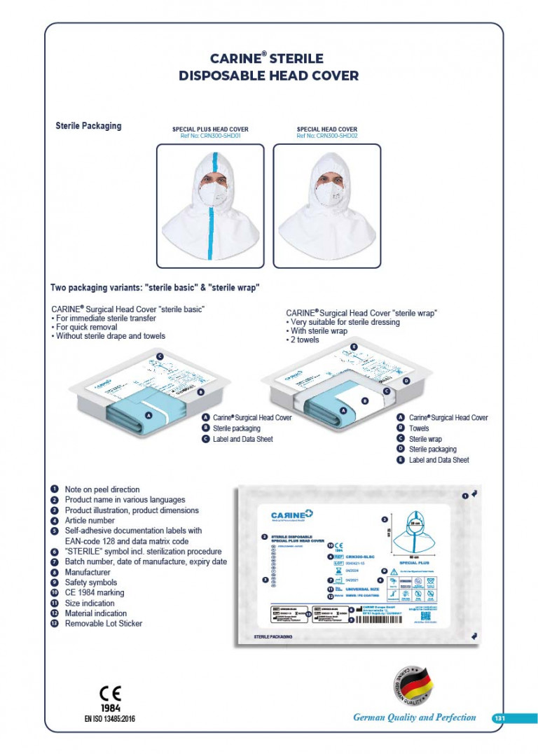 CARINE - STERILE SURGICAL PACK SYSTEMS CATALOGUE-133
