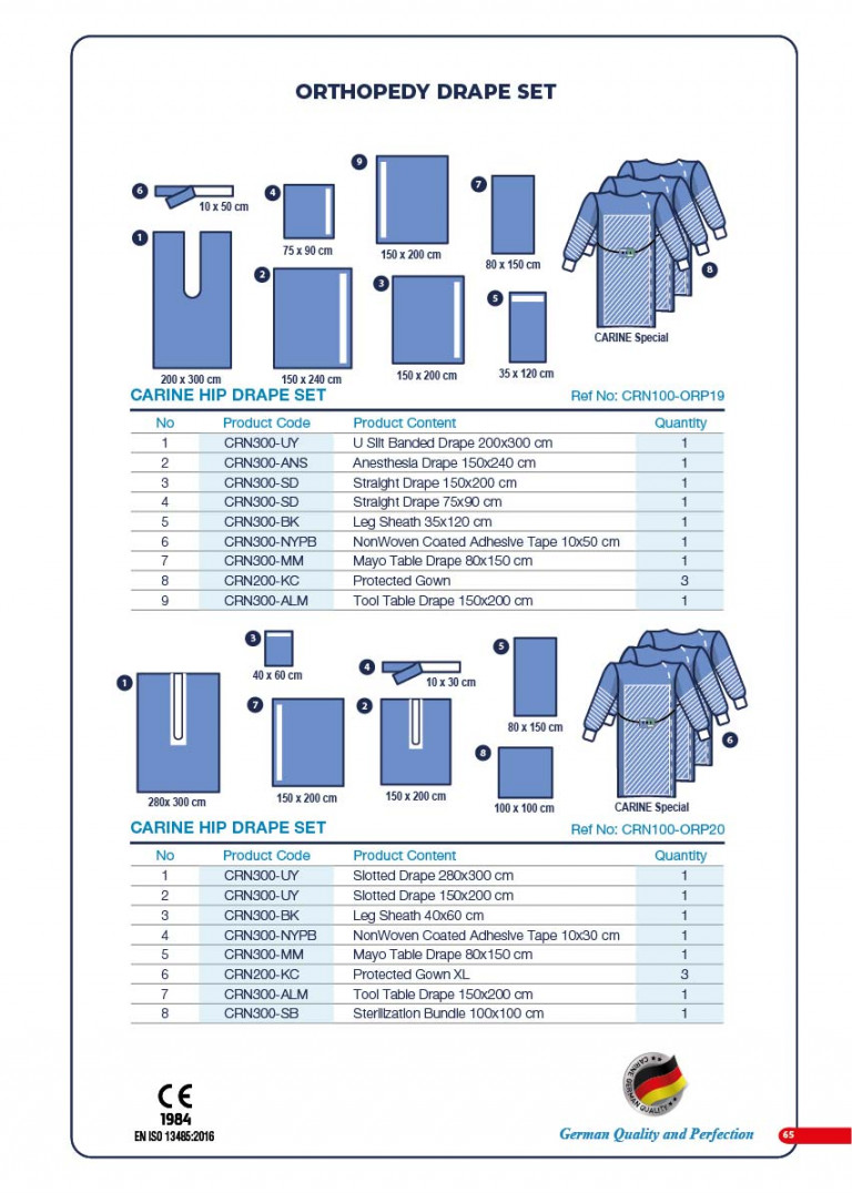 CARINE - STERILE SURGICAL PACK SYSTEMS CATALOGUE-67