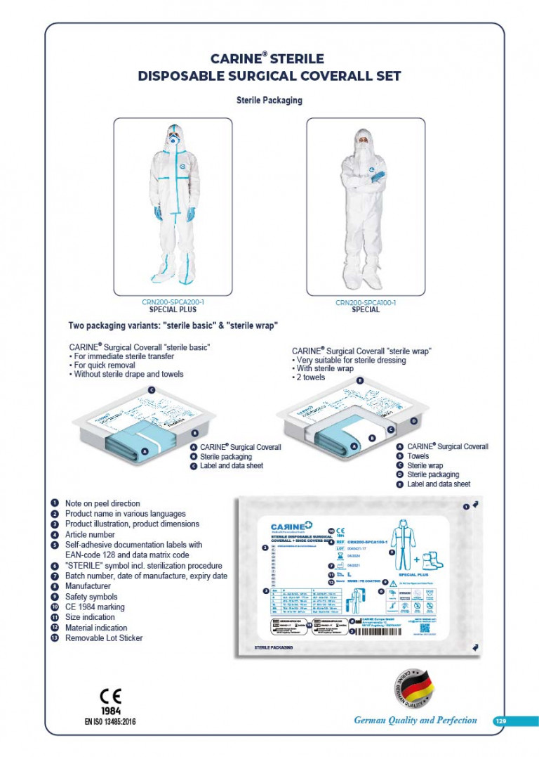 CARINE - STERILE SURGICAL PACK SYSTEMS CATALOGUE-131